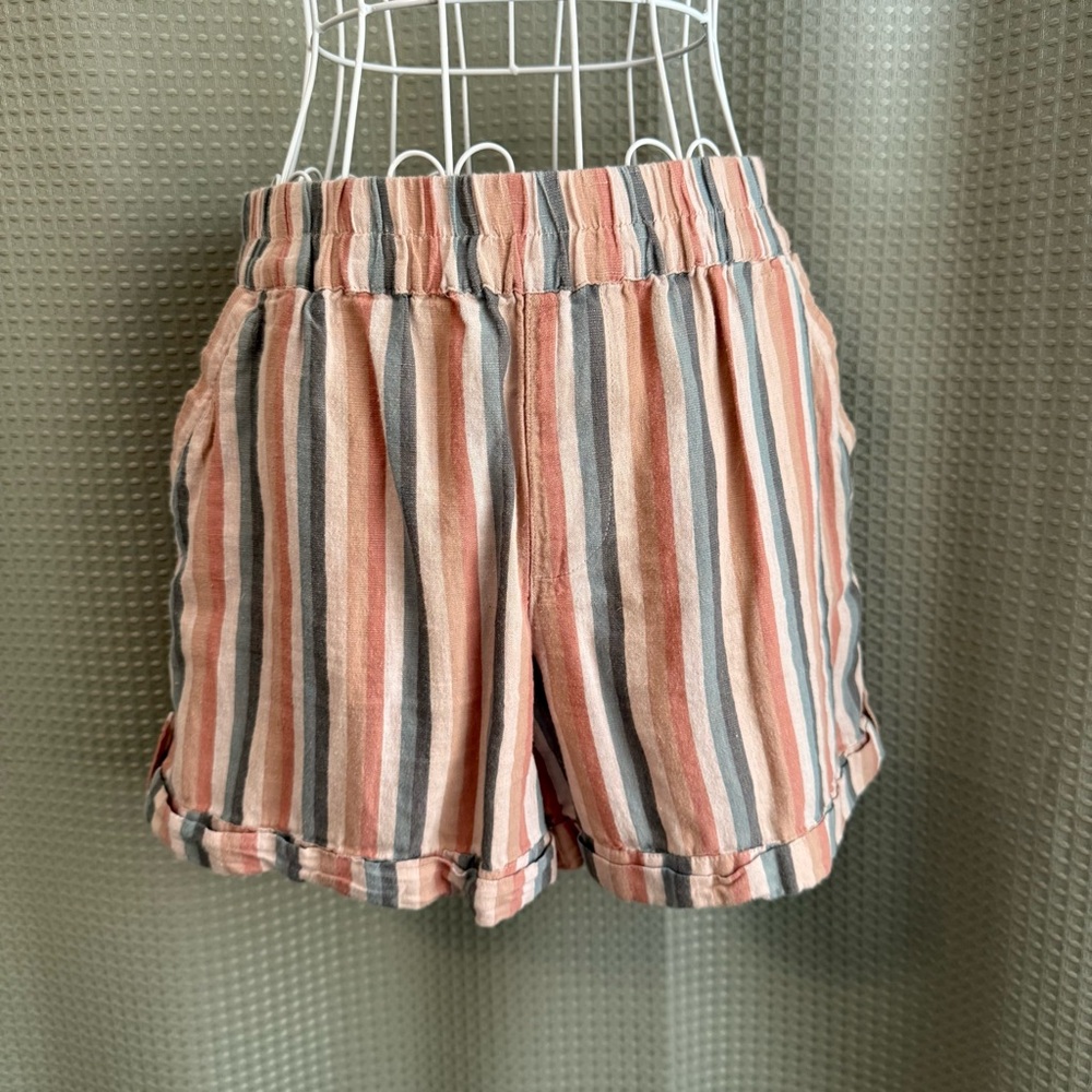 Pact High Waist Pink and Gray Shorts